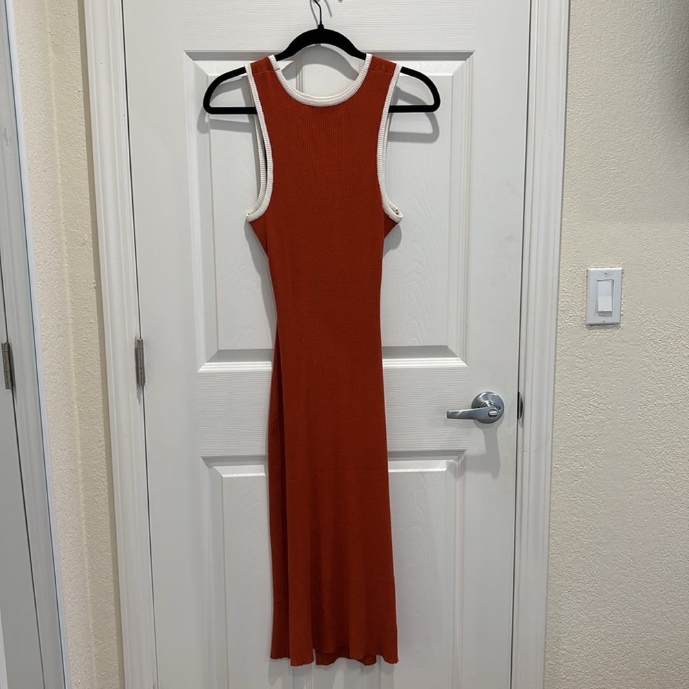 Ribbed Open-Back Dress
